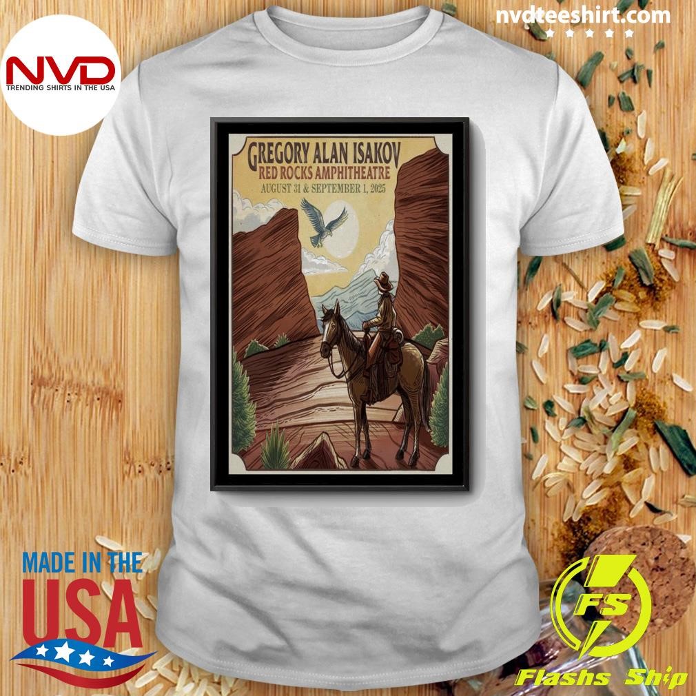 Gregory Alan Isakov Red Rocks Amphitheatre August 31 and September 1, 2025 Shirt