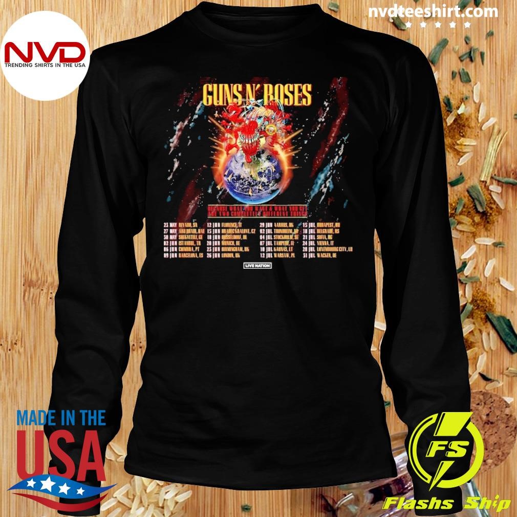 Guns N Roses European And Middle East Tour 2025 Poster Shirt
