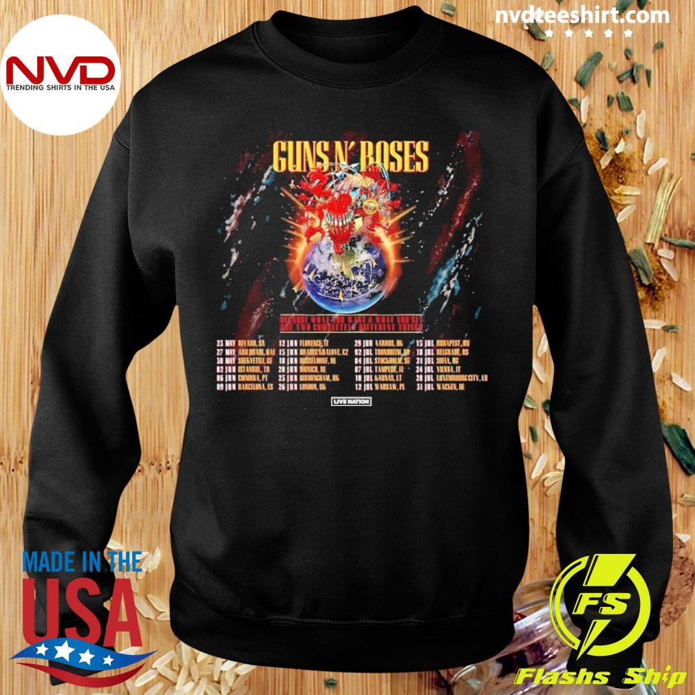 Guns N Roses European And Middle East Tour 2025 Poster Shirt