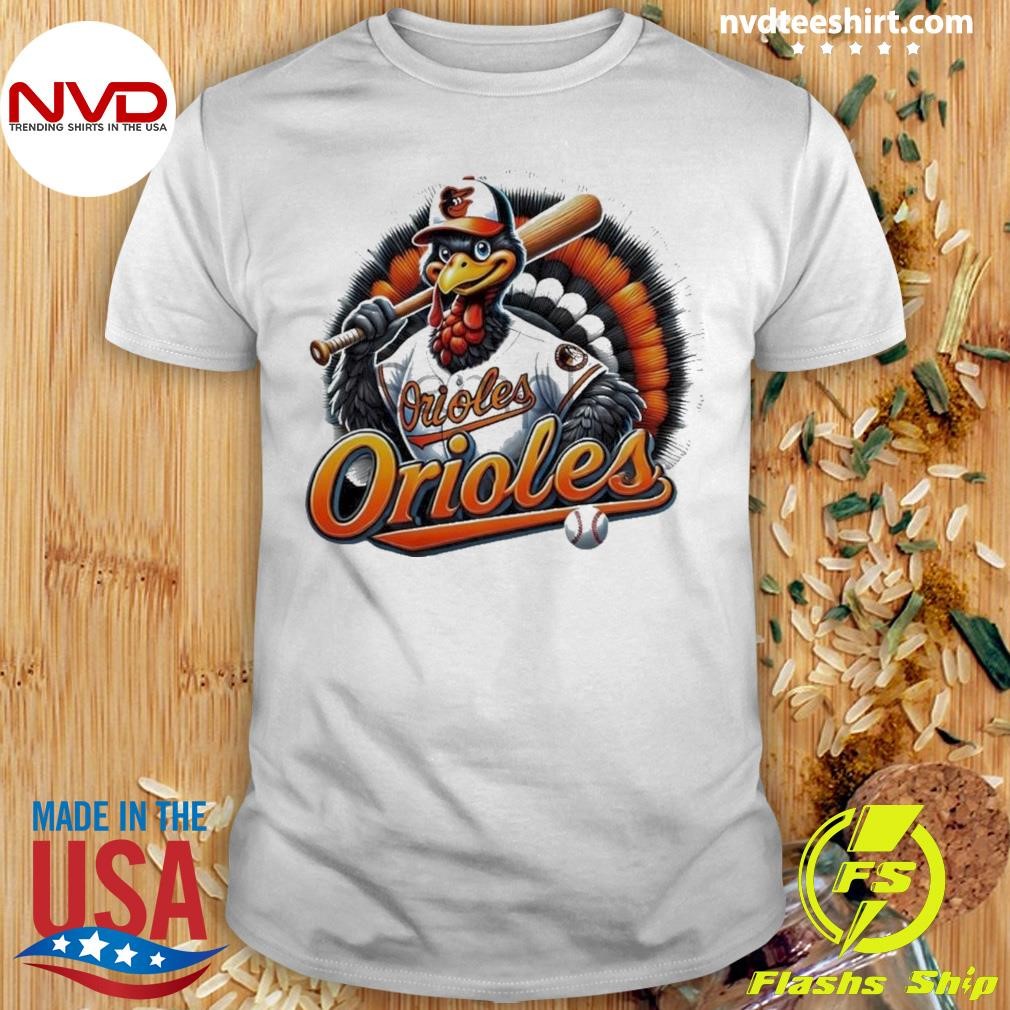 Happy Thanksgiving Baltimore Orioles Baseball Turkey 2024 Shirt