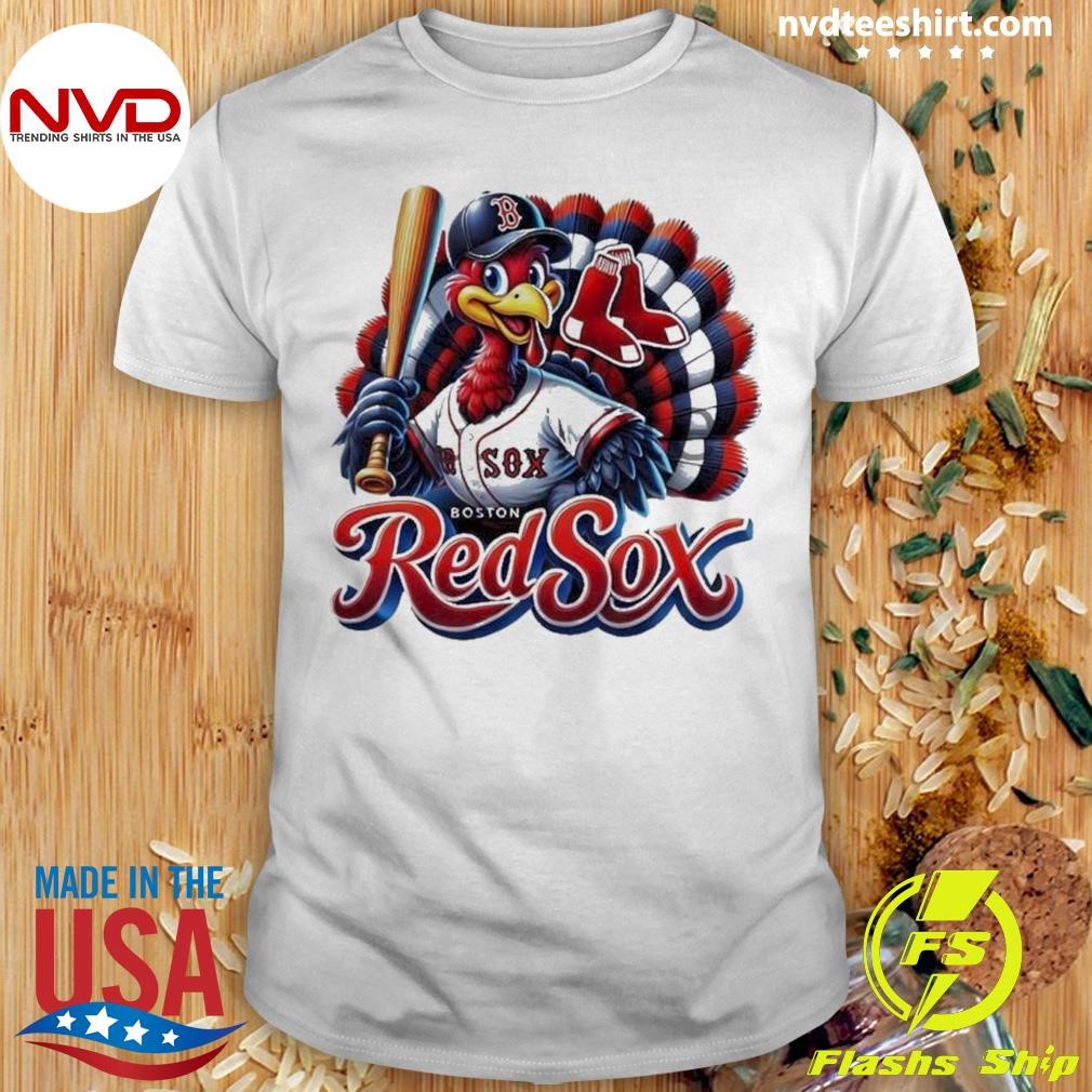 Happy Thanksgiving Boston Red Sox Baseball Turkey 2024 Shirt