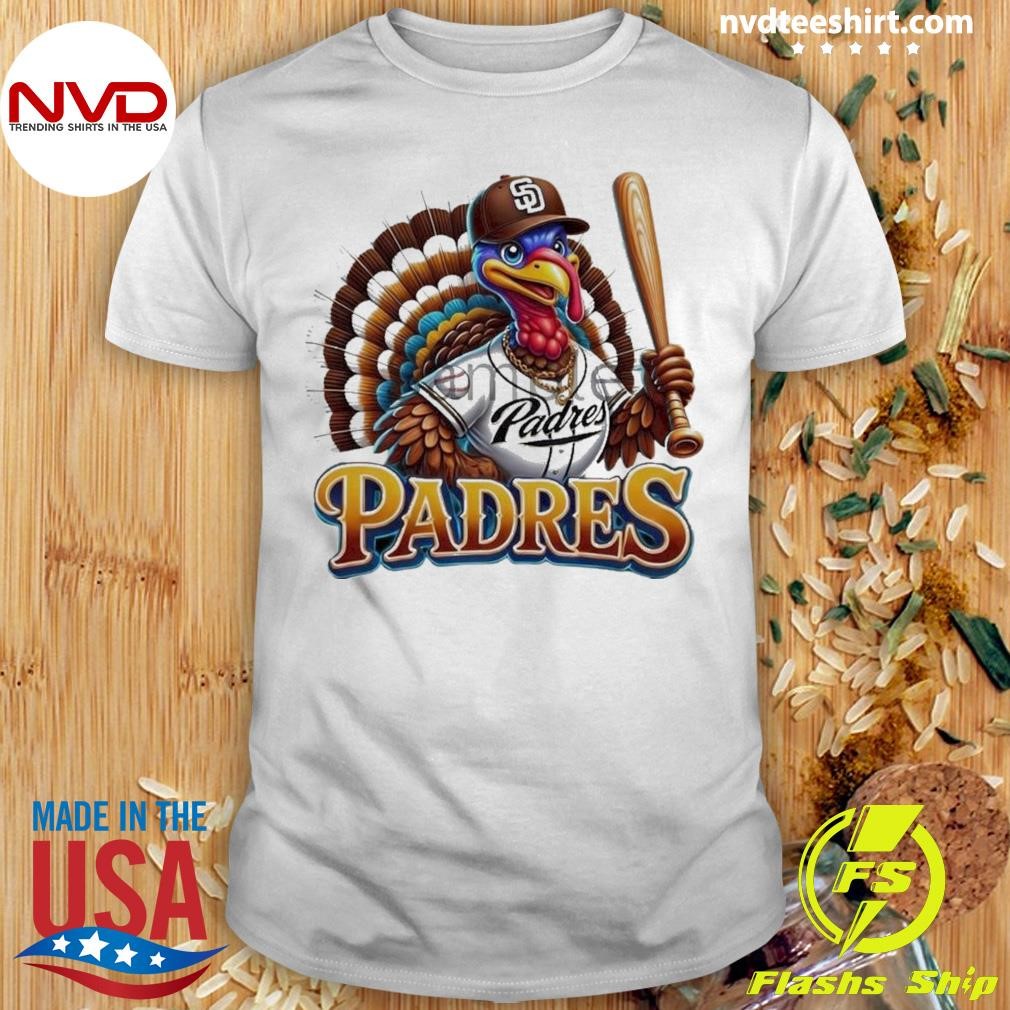 Happy Thanksgiving San Diego Padres Baseball Turkey 2024 Shirt