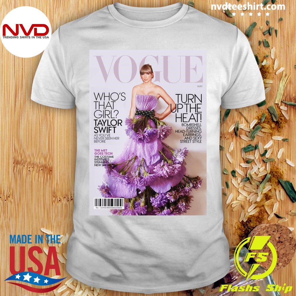 I Recreated Taylor Swift's Vogue Cover Look With Real Flowers And Leaves Capturing Her Elegance With A Fresh, Botanical Twist Shirt