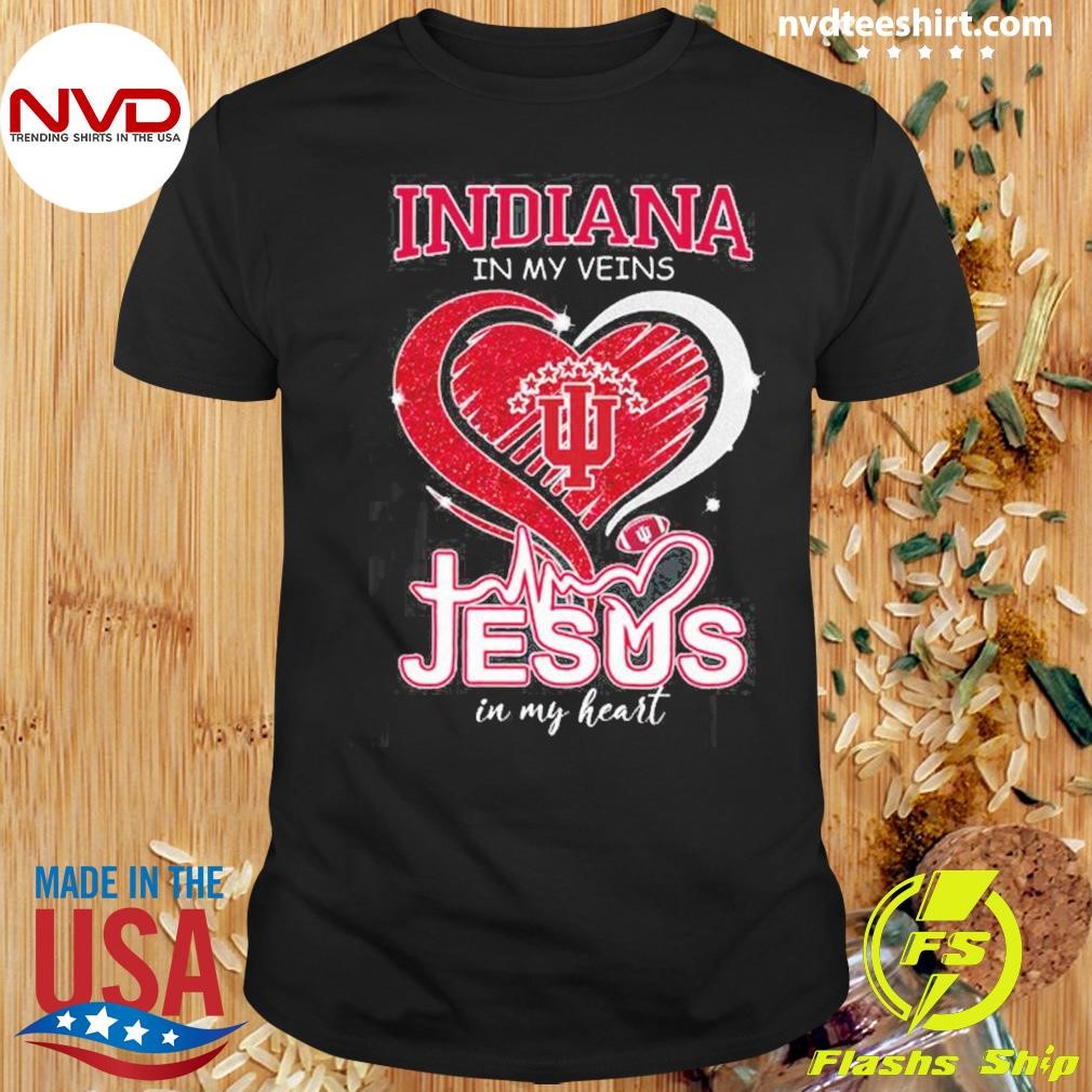 Indiana in My Veins Jesus Loves Me In My Heart 2024 Shirt