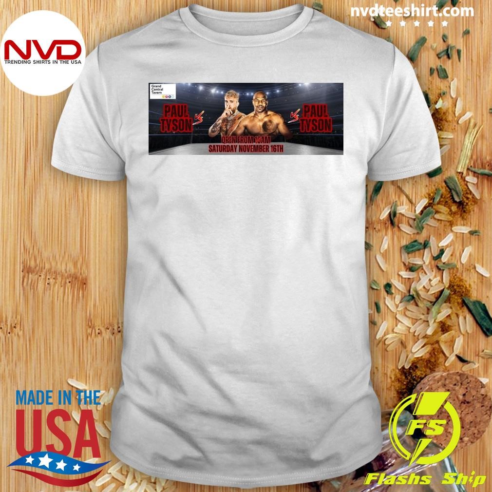 Jake Paul Vs Mike Tyson Open From 10am Saturday November 16th Shirt