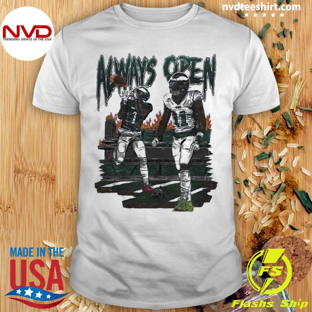 Jalen Hurts AJ Brown Always Open Philadelphia Eagles 2024 Shirt