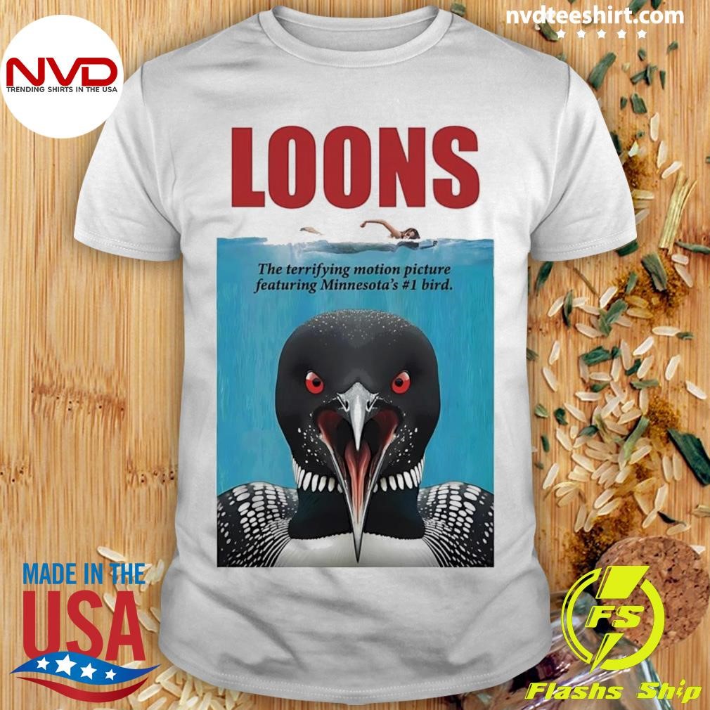 Jaws-Style Loons Movie Shirt