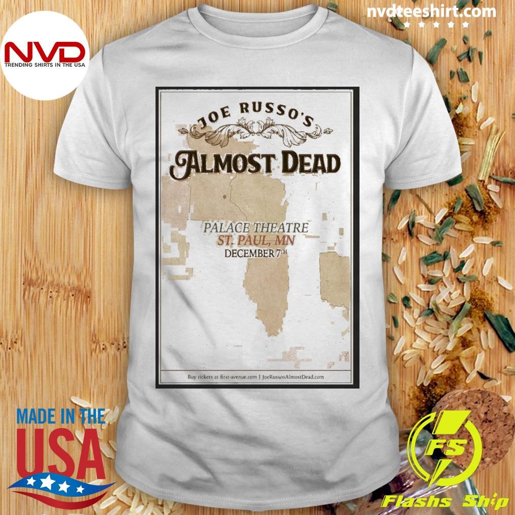 Joe Russo’s Almost Dead St. Paul MN Dec 7 2024 Tour Poster Shirt