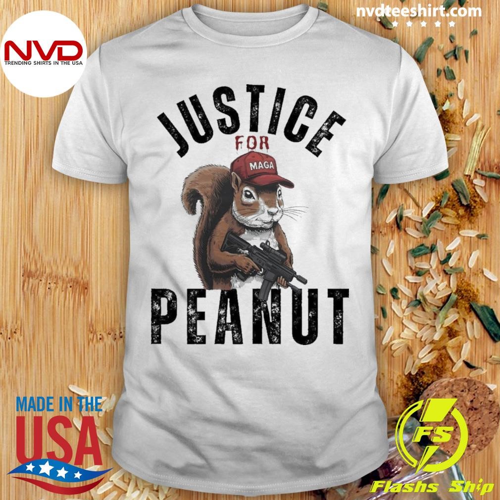 Justice for Peanut Squirrel Lover Gift, Peanut the Squirrel Maga 2024 Shirt