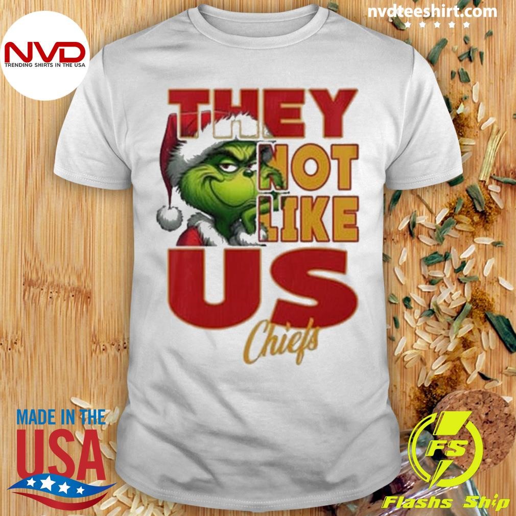 Kansas City Chiefs Grinch They Not Like Us Chiefsmas Christmas Shirt