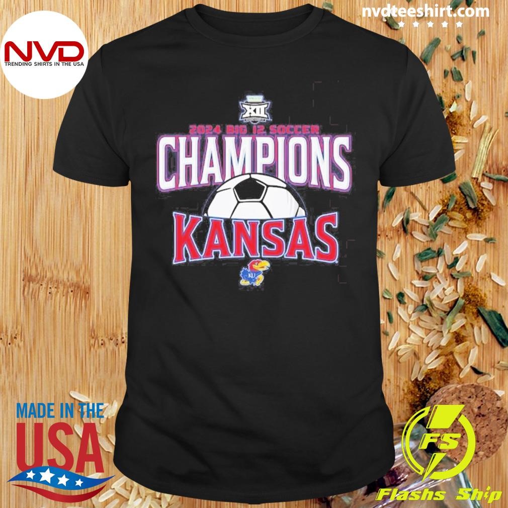 Kansas Jayhawks 2024 Big 12 Women’s Soccer Tournament Champions Shirt