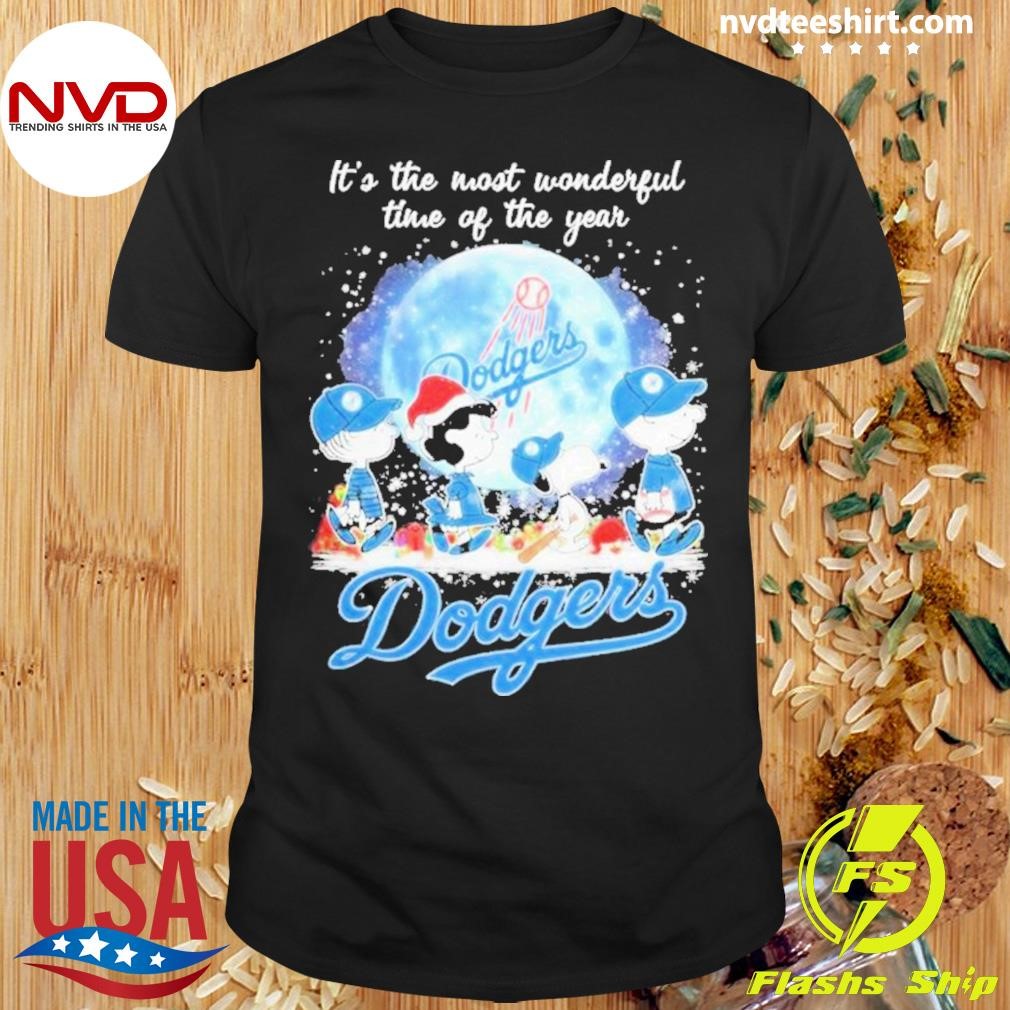 Los Angeles Dodgers x Snoopy It’s The Most Wonderful Time Of The Year Christmas Shirt