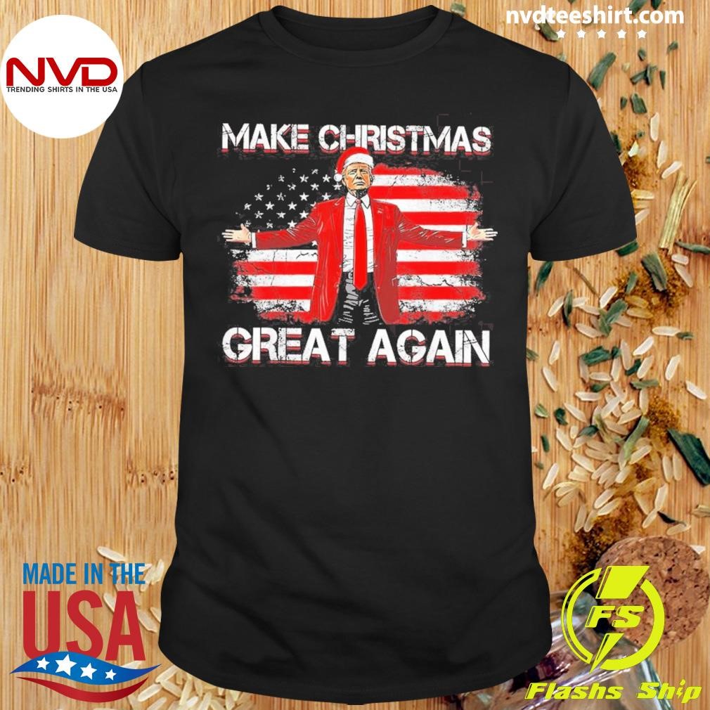 Make Christmas Great Again Santa Funny Trump Xmas Shirt