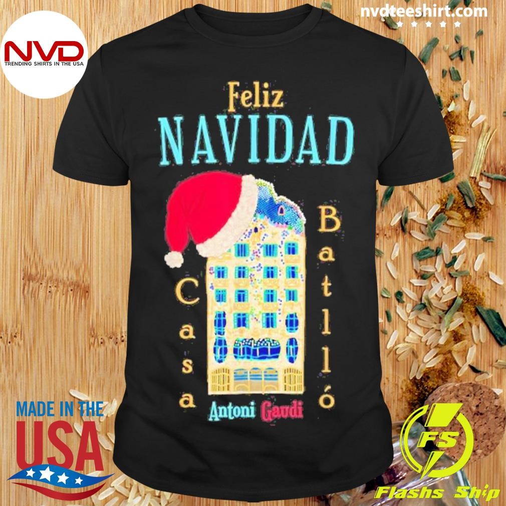 Merry Christmas Feliz Navidad Casa Batllo Antoni Gaudi Shirt