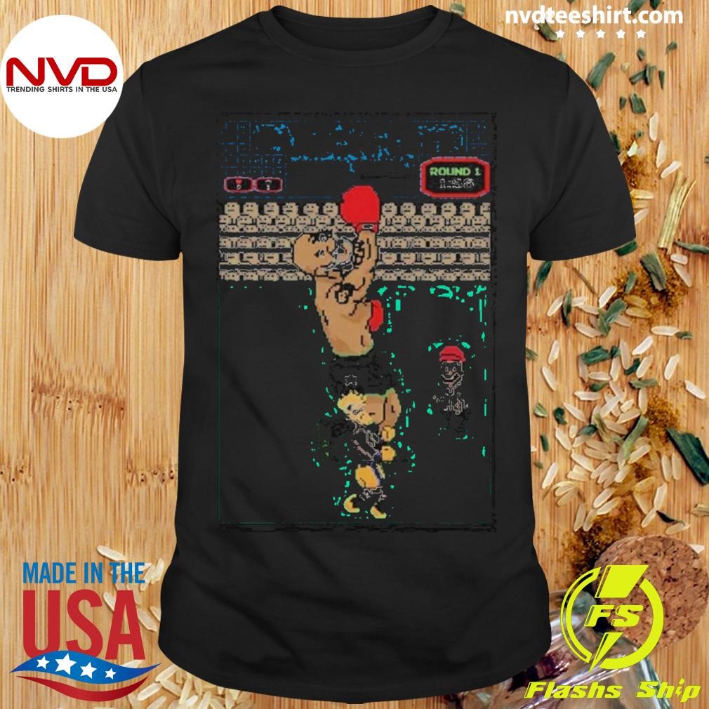 Mike Tyson Punch Out Jake Paul Knock Out Retro Graphic Tee Shirt