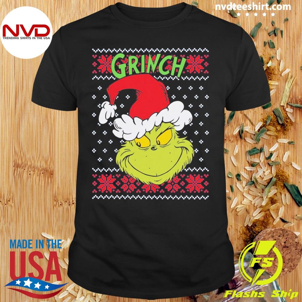 Navy Toddler Kid Grinch Christmas Pullover Sweaters Shirt