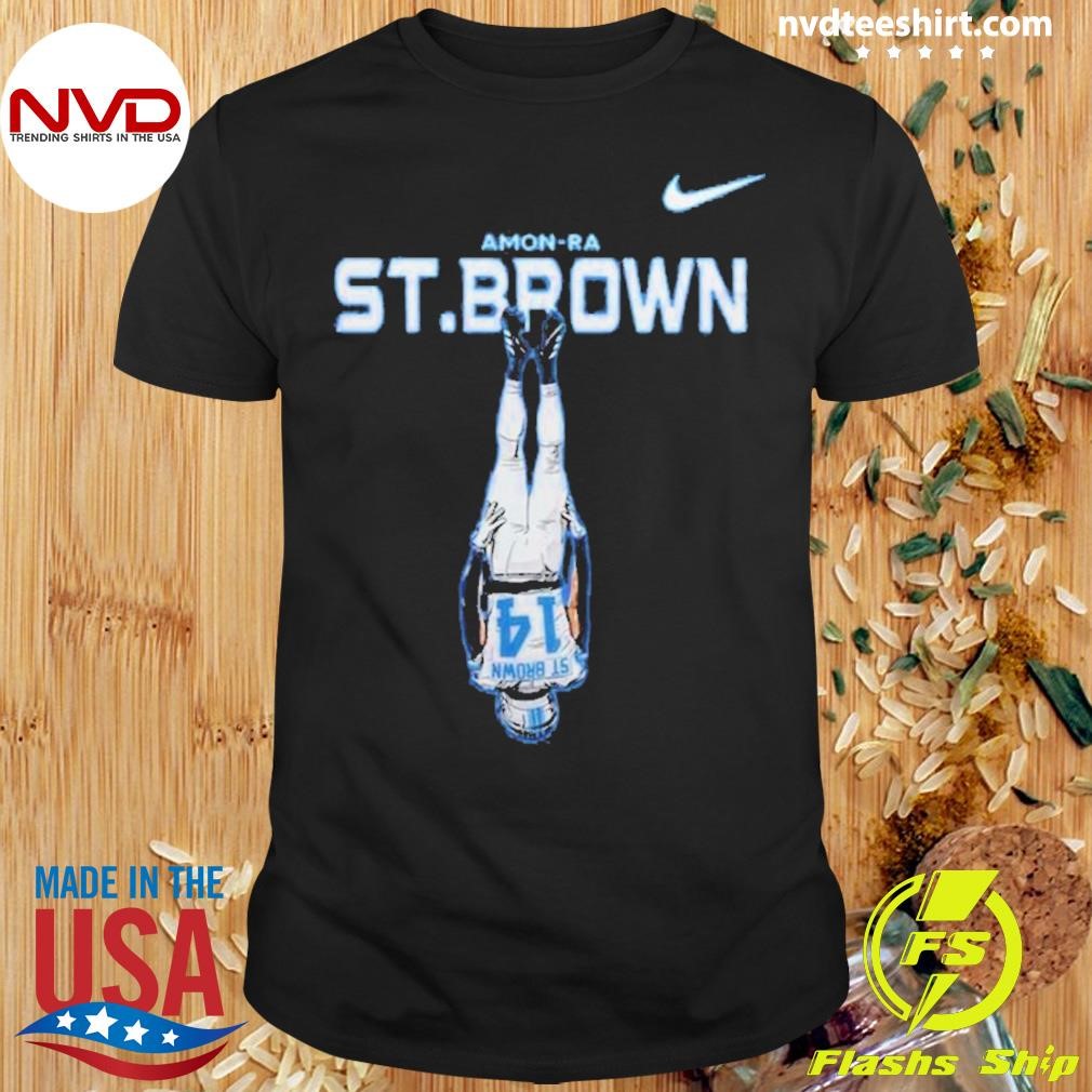 Nike Detroit Lions Amon-Ra St. Brown 2024 Upside Down Shirt