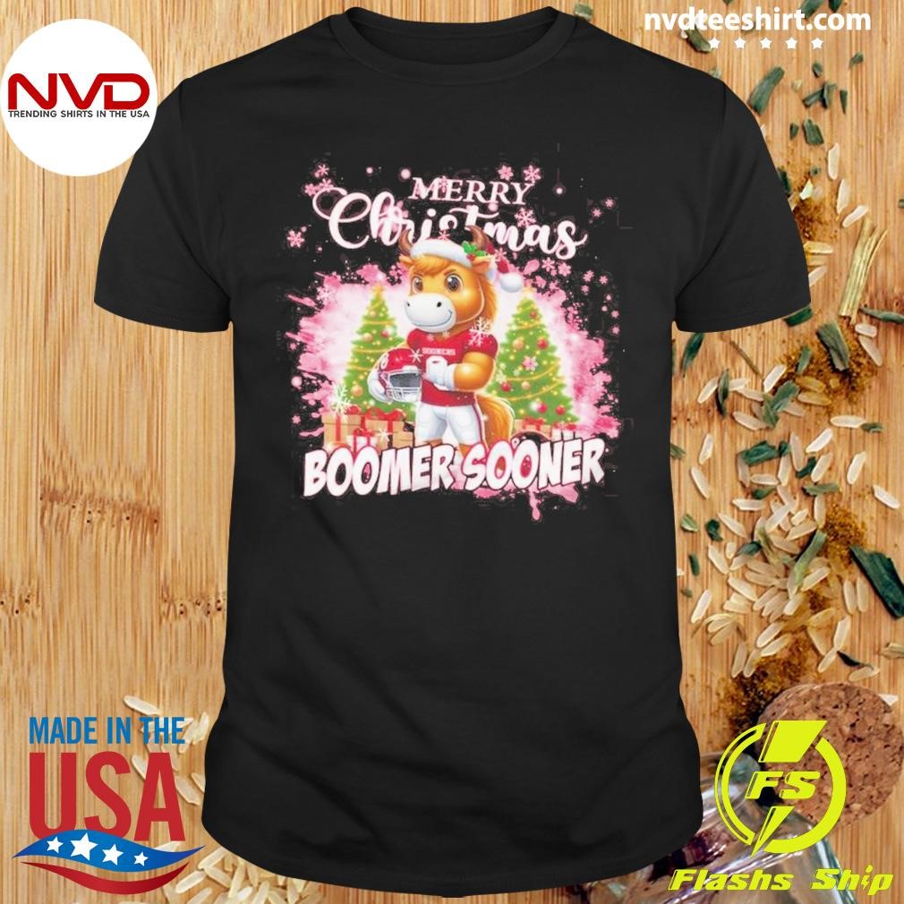 Oklahoma Sooners Merry Christmas 2024 Boomer Sooner Mascot Shirt