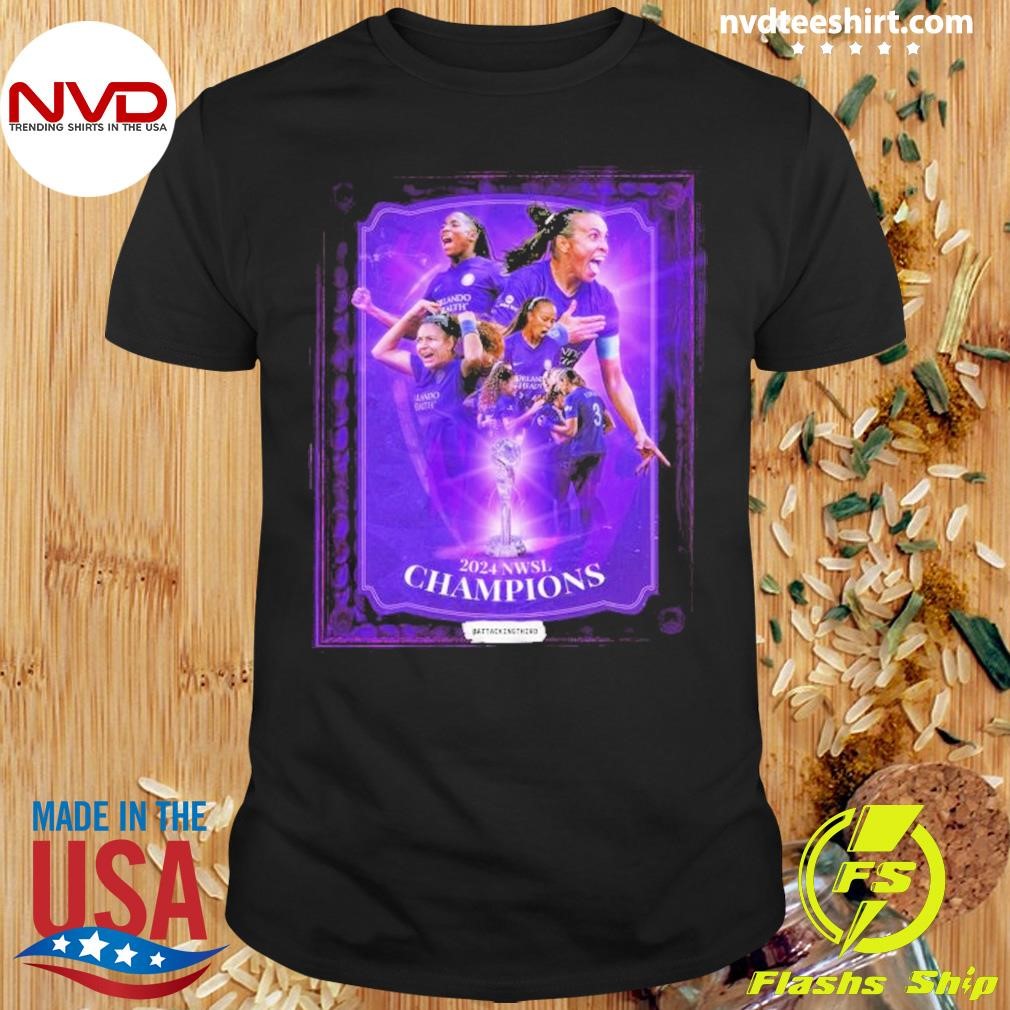 Orlando Pride 2024 Nwsl Champions Trophy Shirt