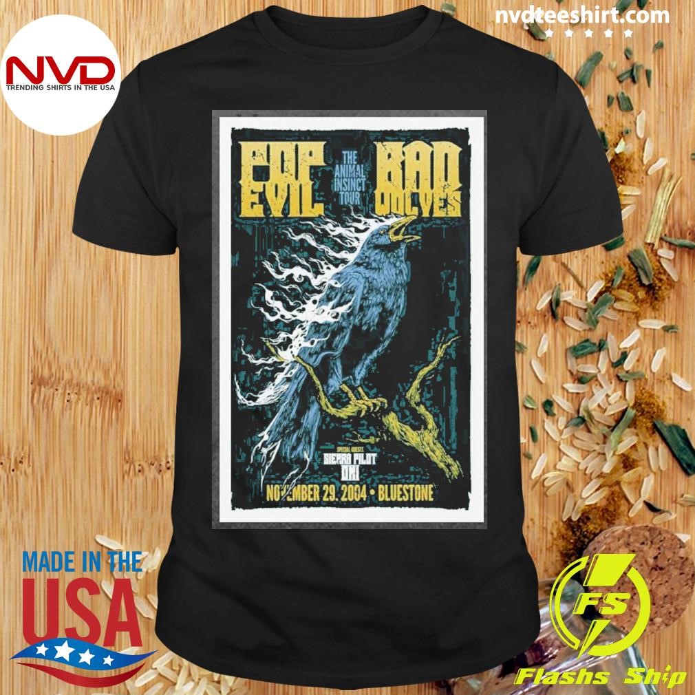 Pop Evil And Bad Wolves November 29 2024 The Bluestone In Columbus OH Poster Shirt