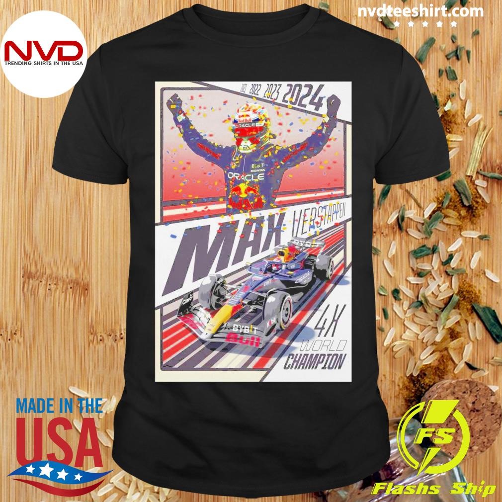 Red Bull Racing Max Verstappen 2024 F1 World Driver’s Champion Shirt