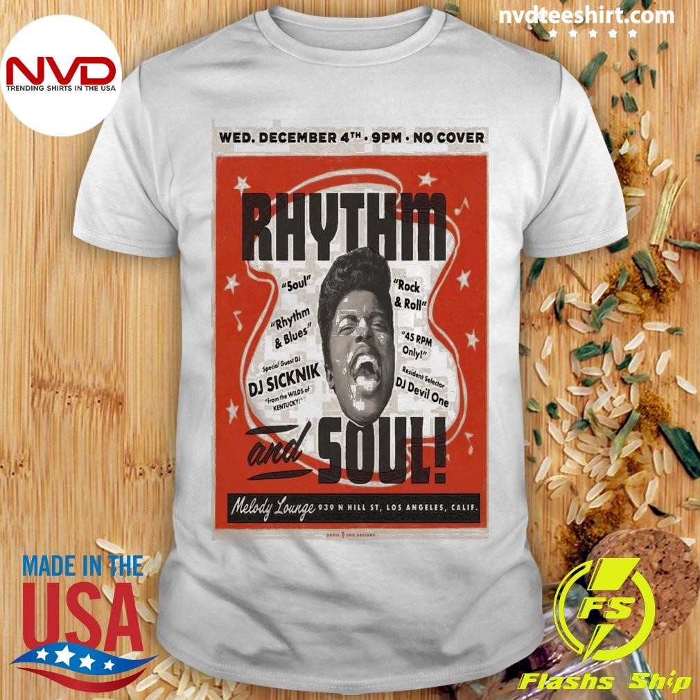 Rhythm And Soul Dec 4 2024 Melody Lounge In Los Angeles CA Tour Shirt