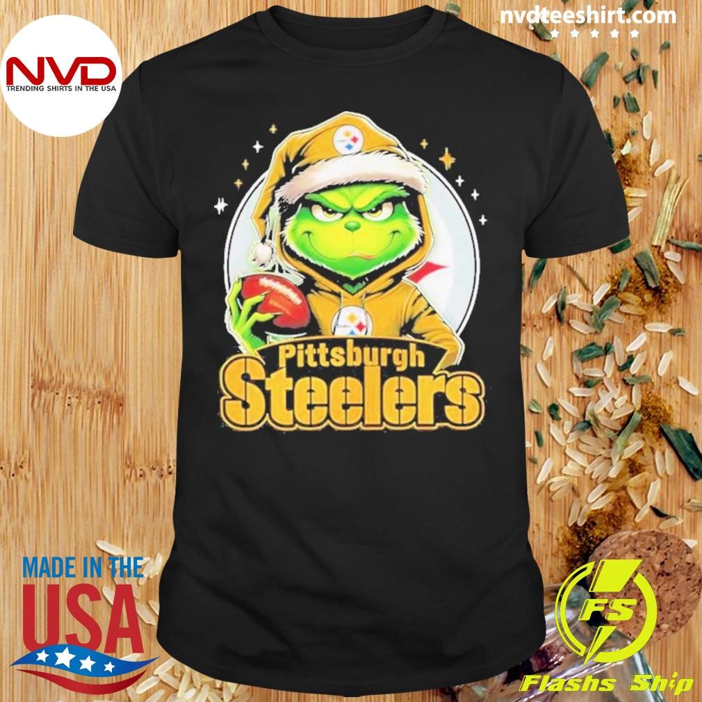 Santa Grinch Pittsburgh Steelers Christmas Shirt