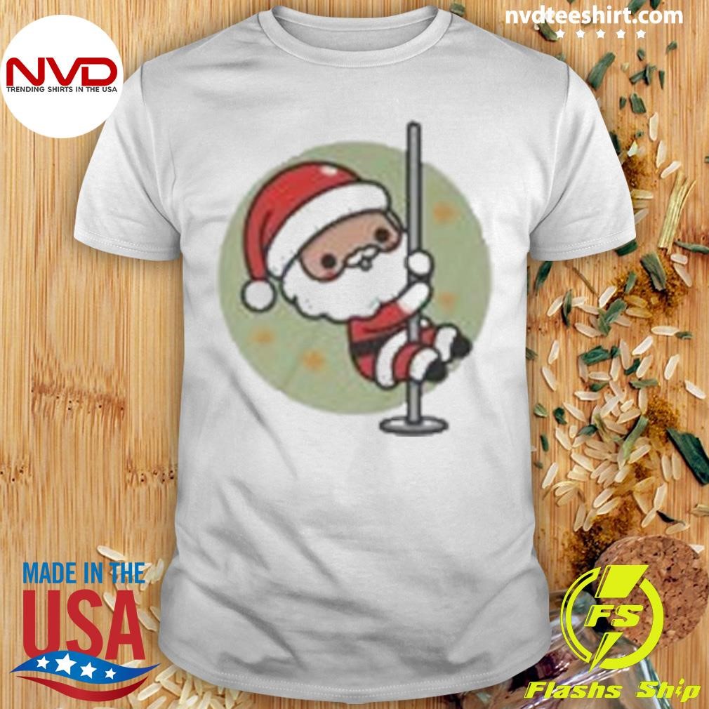 Santa Pole Dance Merry Christmas Shirt