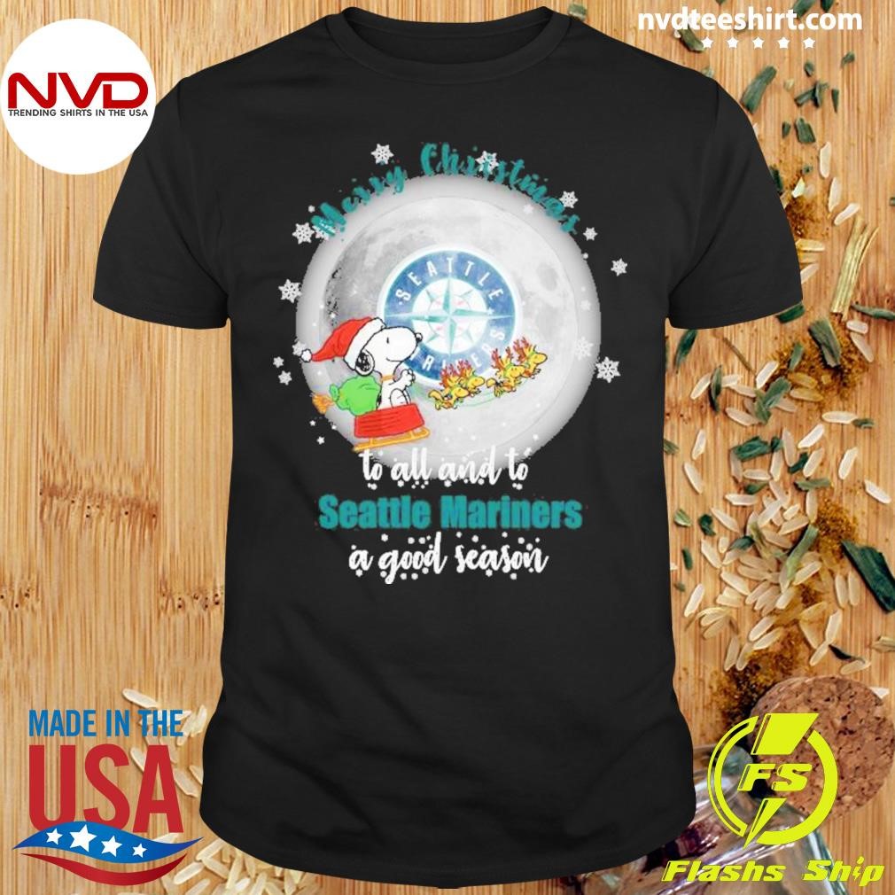 Santa Snoopy merry christmas to all and to Seattle Mariners a good season 2024 Shirt