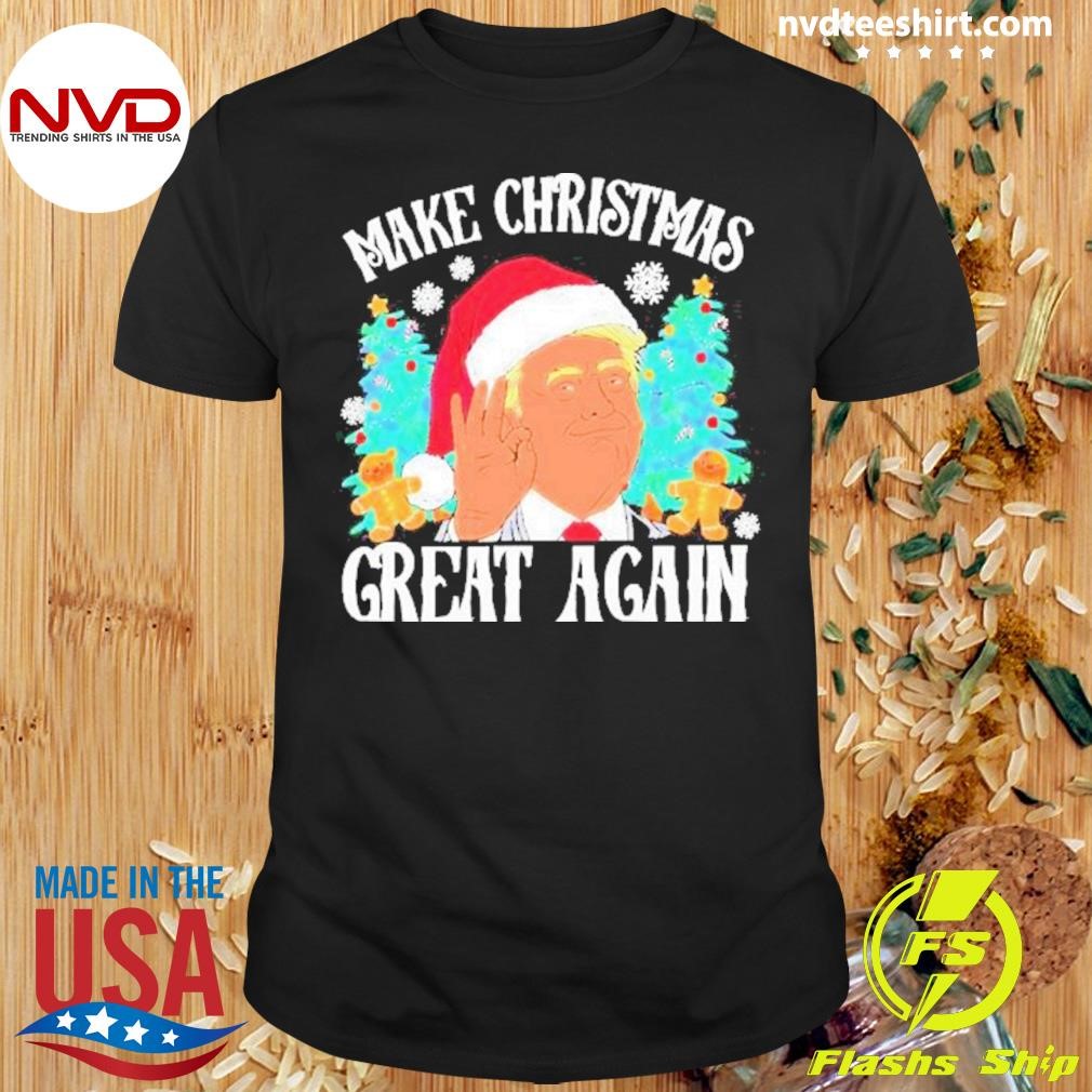 Santa Trump Christmas Make Christmas Great Again 2024 Shirt