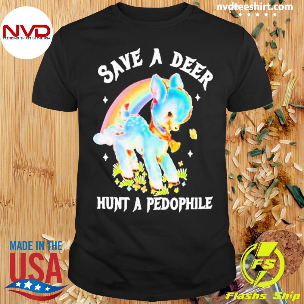 Save A Deer Hunt A Lamb Rainbow Shirt