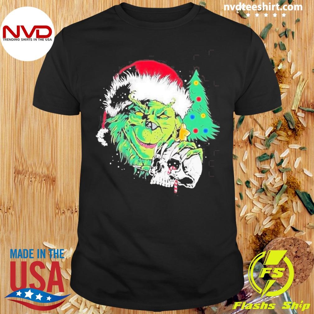 Skull And Grinch Christmas 2024 Shirt