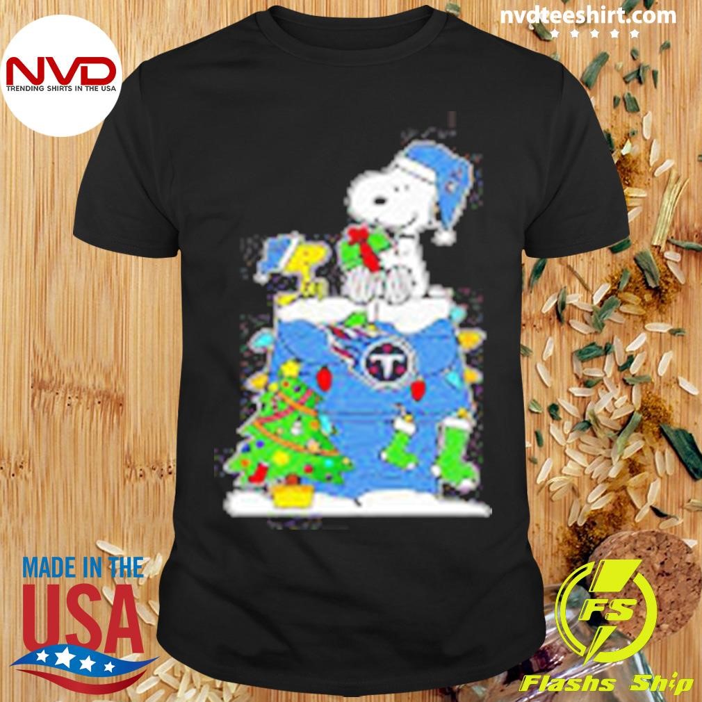 Snoopy Woodstock NFL Tennessee Titans Christmas 2024 Shirt