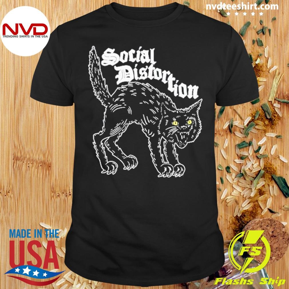 Social Distortion Black Kat Meow Shirt