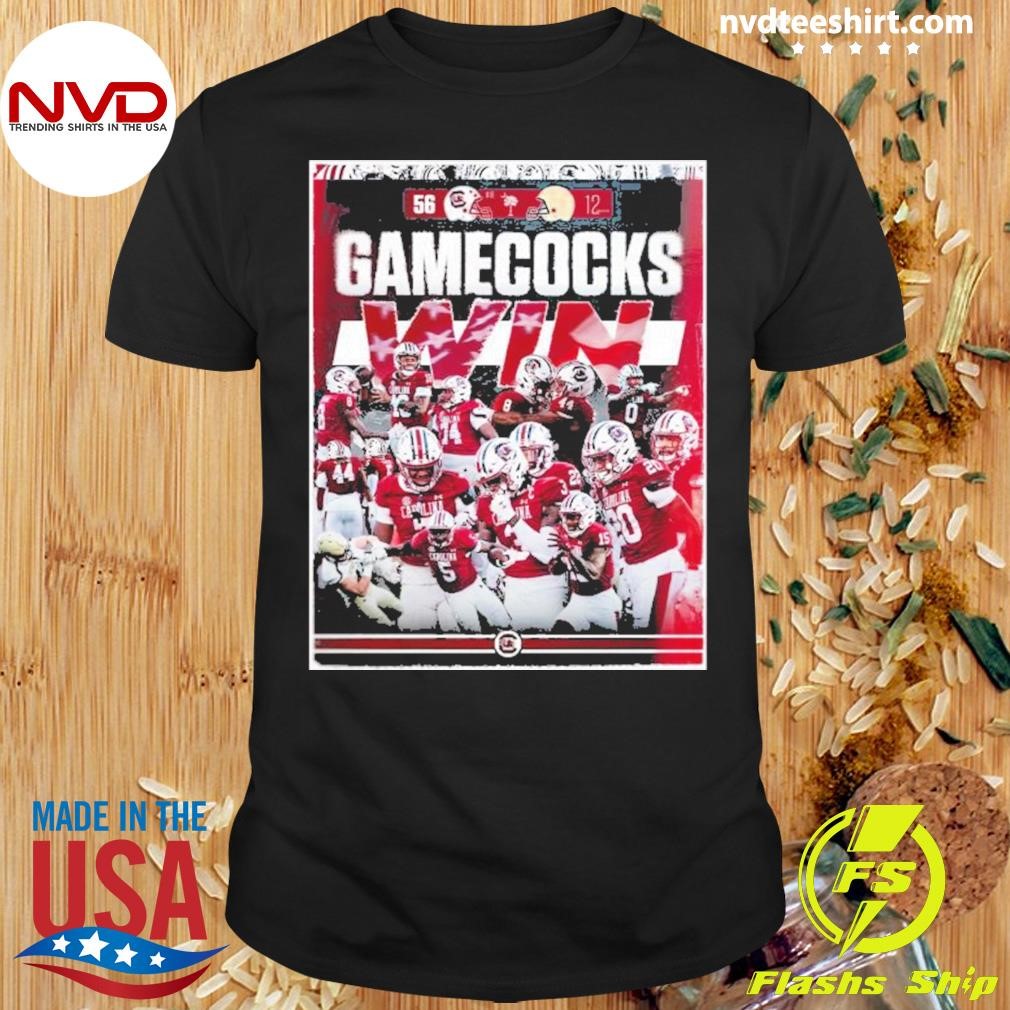 South Carolina Gamecocks 56-12 Victory Over Wofford Football 2024 Final Score Shirt