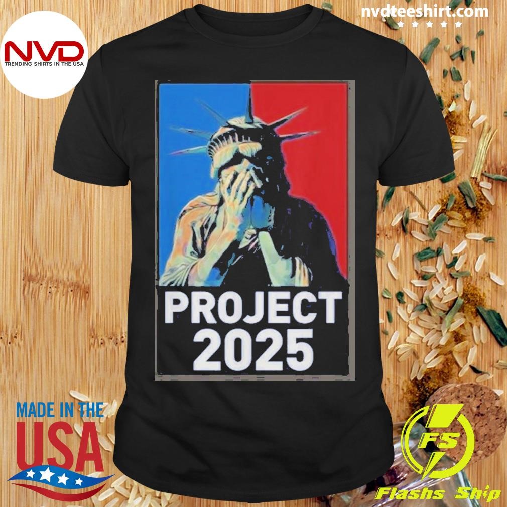 Stop Project 2025 Weeping Statue Of Liberty Shirt