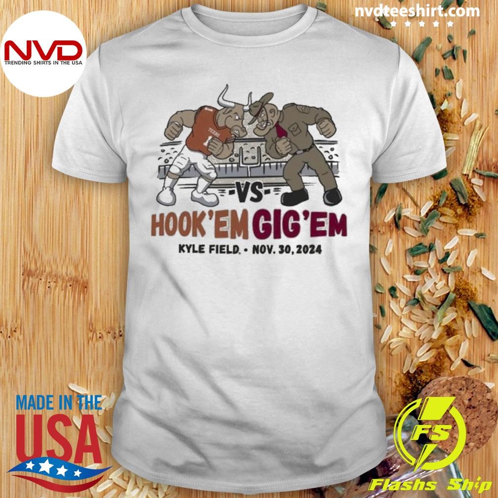 Texas Hook’ Em vs Texas Gig’ Em 2024 Lone Star Showdown Matchup Shirt