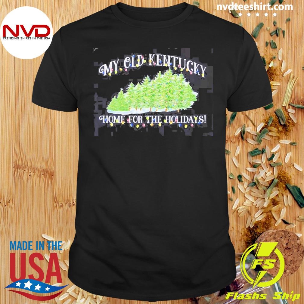 The Home For The Holidays My Old Kentucky Christmas Light Shirt