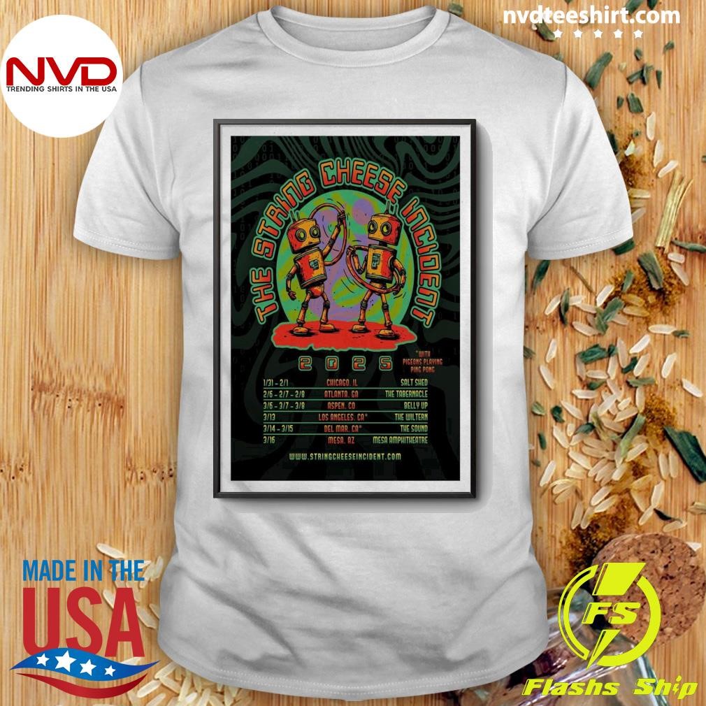 The String Cheese Incedent With Pigeons Playing Ping Pong Tour America 2025 Shirt