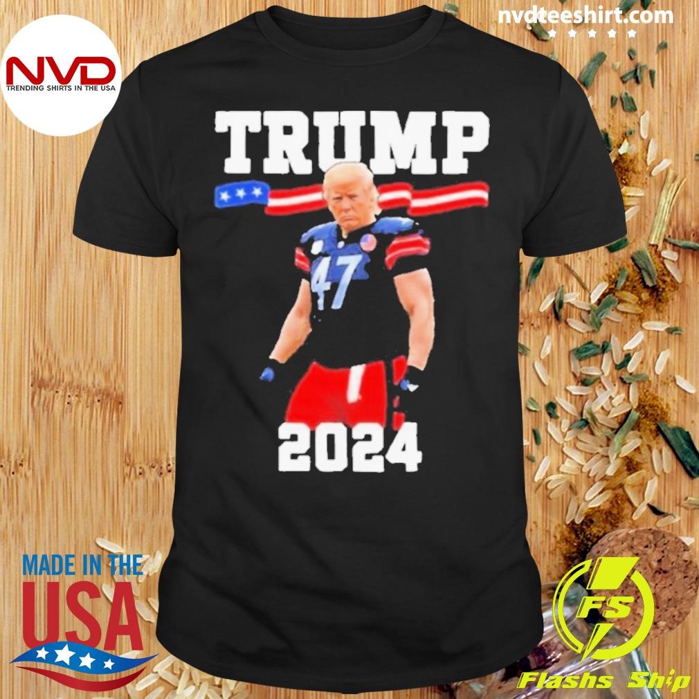 Trump 47 Football Jersey 2024 Us Flag Trump Vance 2024 Shirt