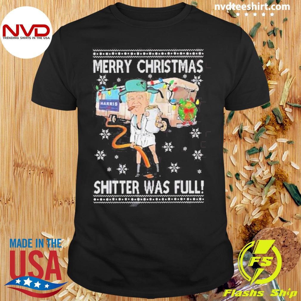 Trump Merry Christmas Shitter Was Full Humorous Holiday For Trump Shirt