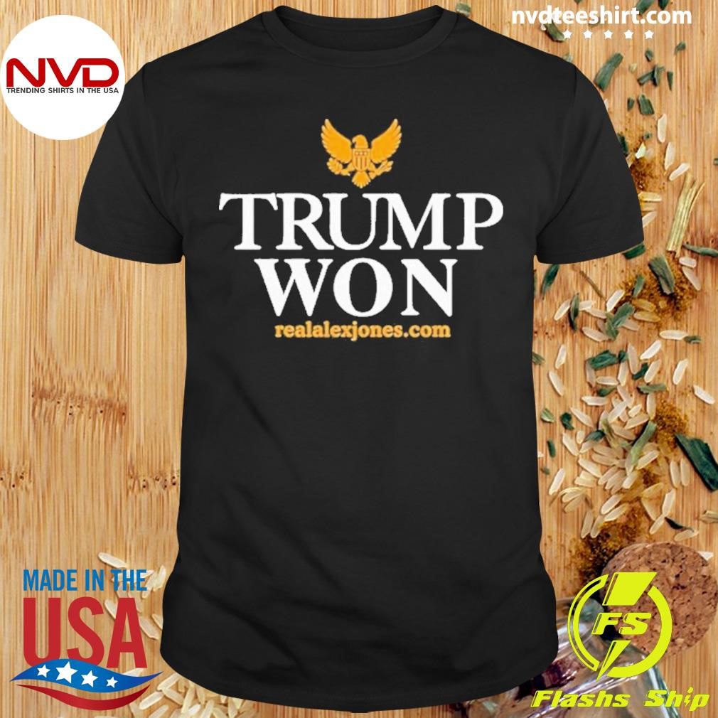 Trump Won 2024 Black Tee Shirt