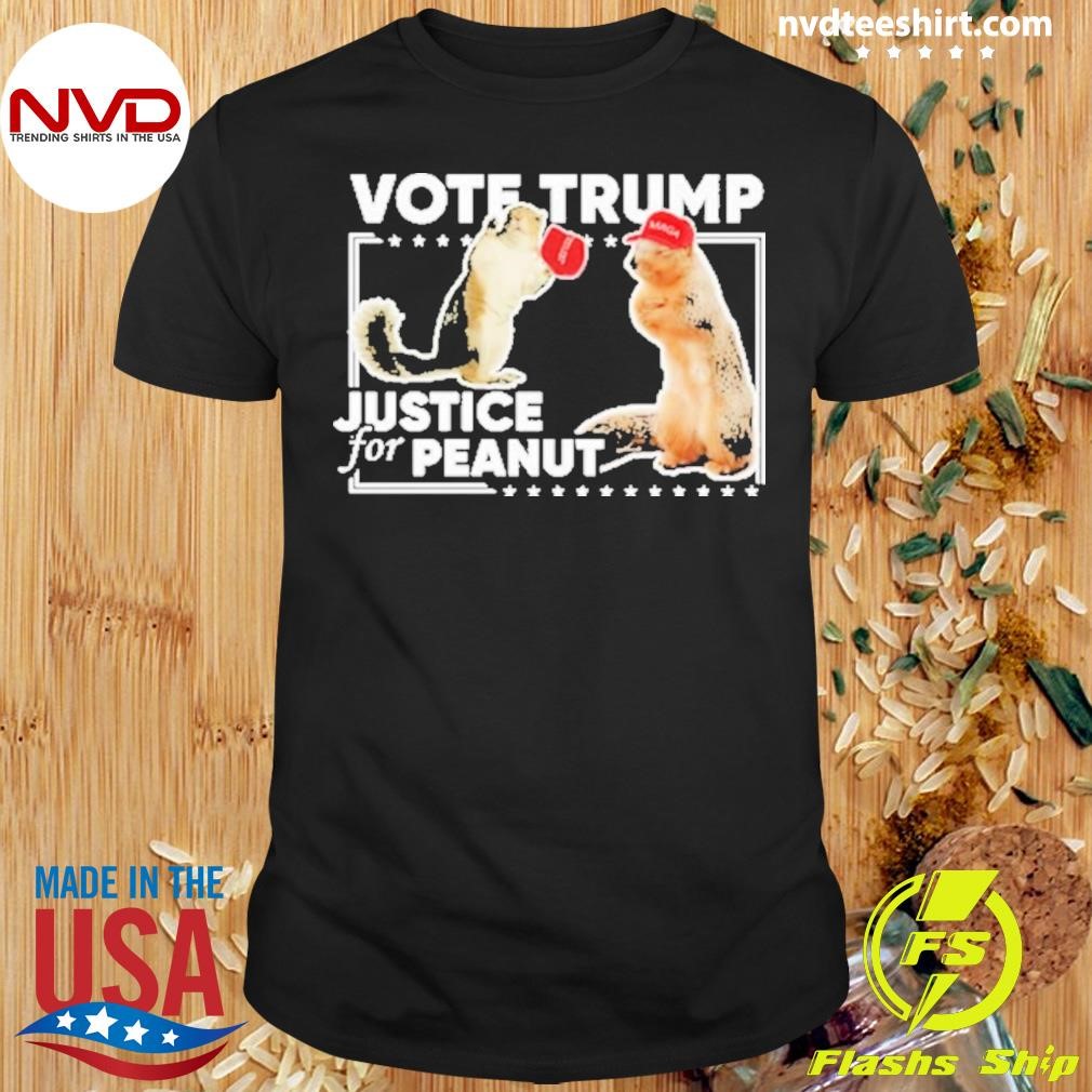 Vote Trump Justice For Trump 2024 Peanut the Squirrel Shirt