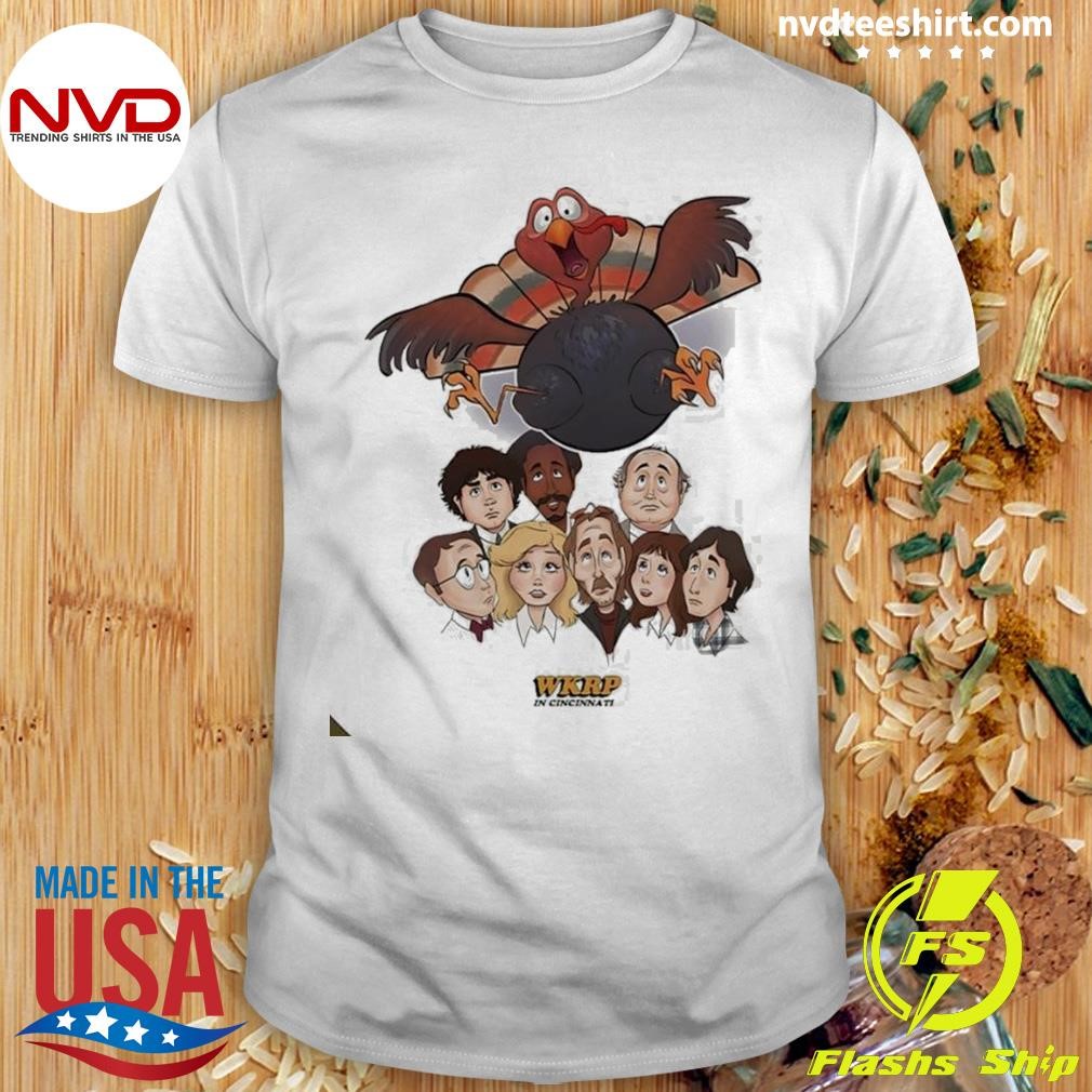 Wkrp In Cincinnati Turkey Drop Drawing Cartoon Shirt