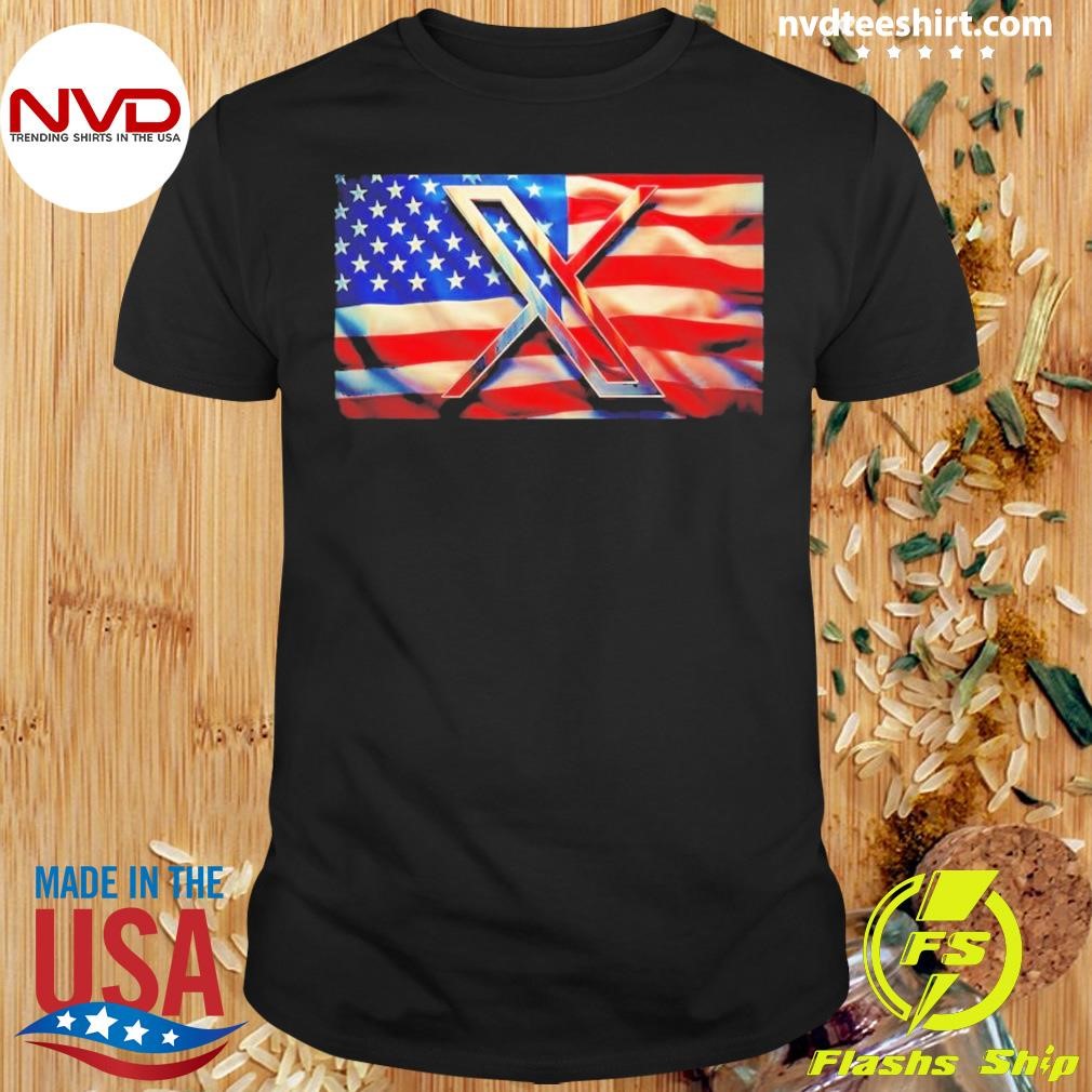 X We Are Media Now American Flag Shirt