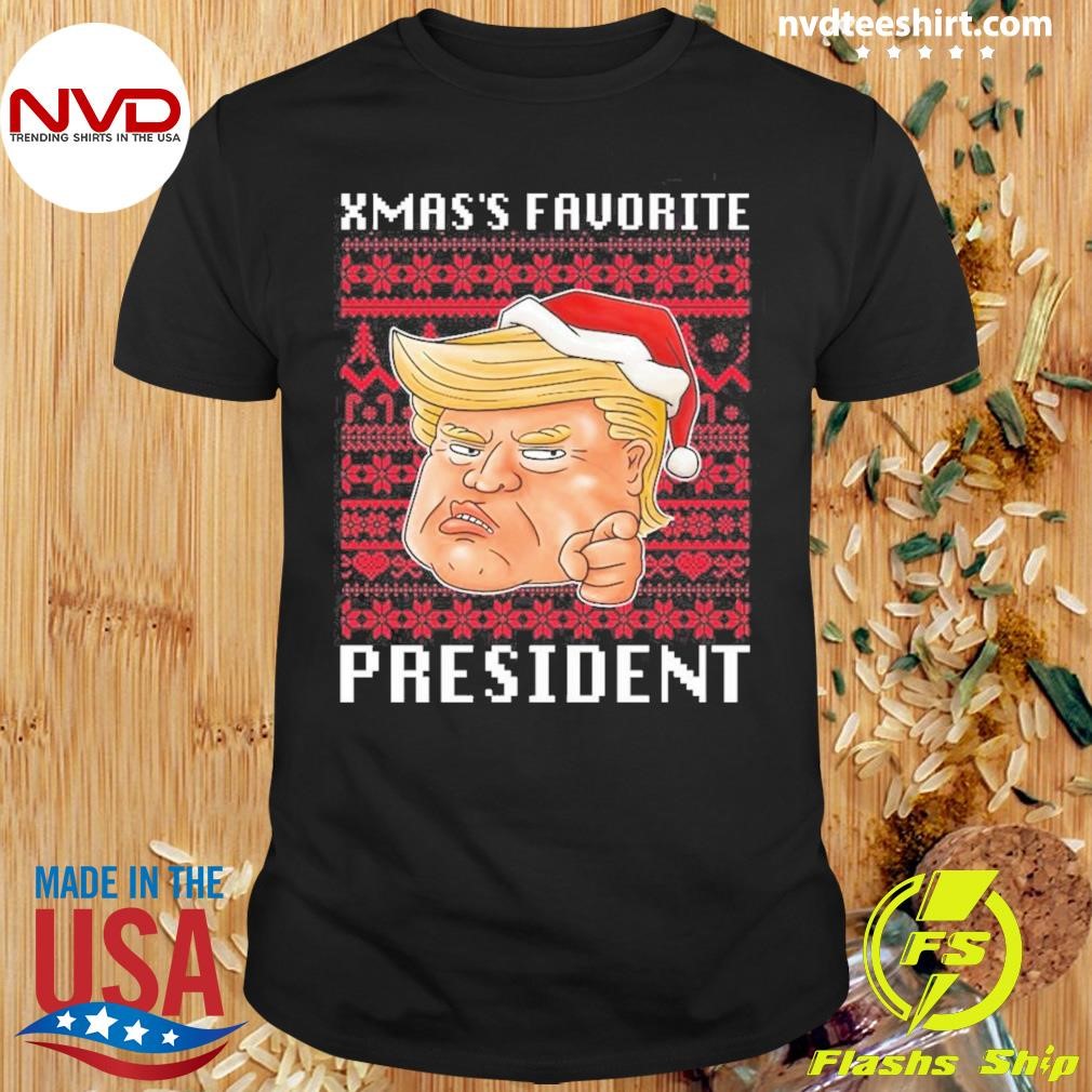 Xmas’s Favorite President Funny Political Ugly Christmas 2024 Shirt