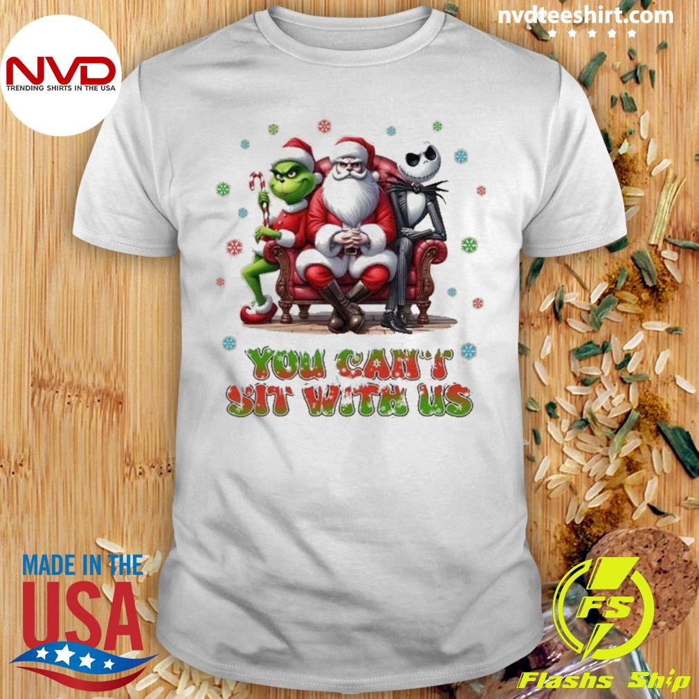 You Can't Sit With Us Christmas Ugly Movie Cartoon Frosty Shirt