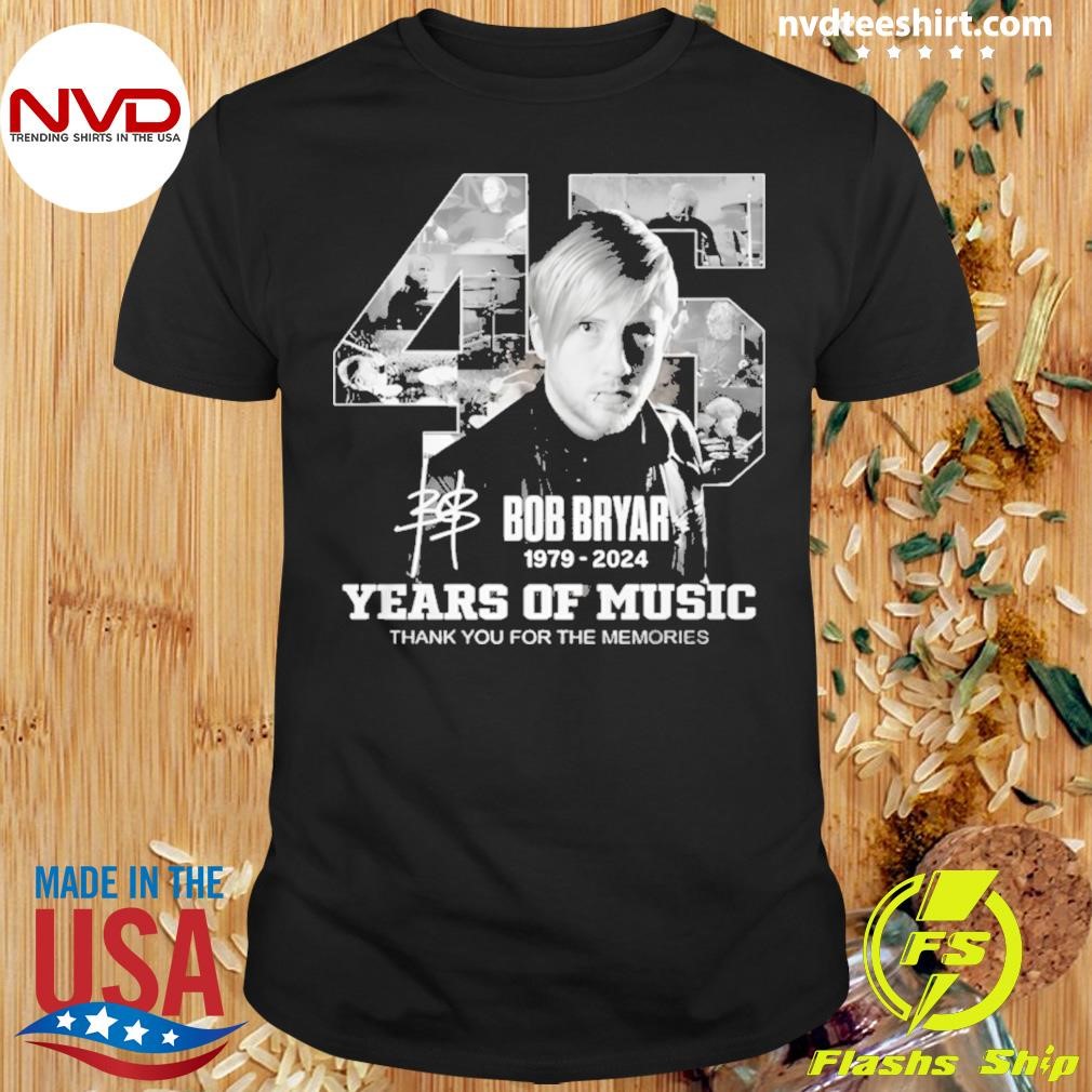 45 Bob Bryar Years Of Music Thank You For The Memories Signature Shirt