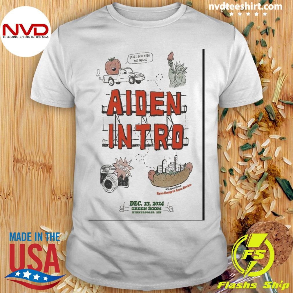 Aiden Intro Dec 27 2024 Green Room In Minneapolis Mn Tour Poster Shirt