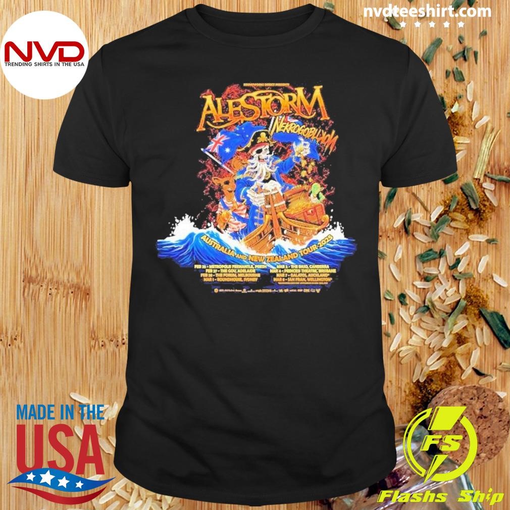 Alestorm & Nekrogoblikon Australia And New Zealand Tour 2025 Shirt